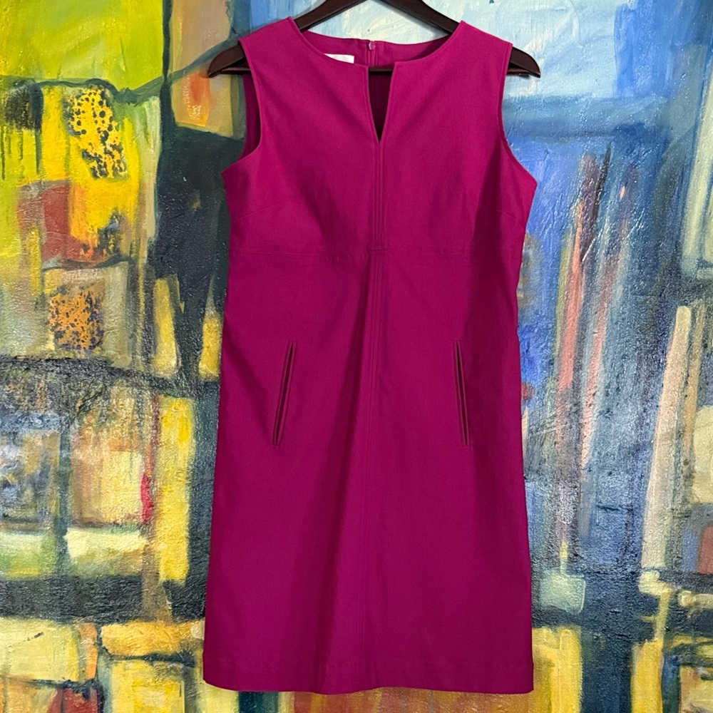 Sara Campbell Elegant Magenta Sleeveless Dress with pockets -limited edition Sm